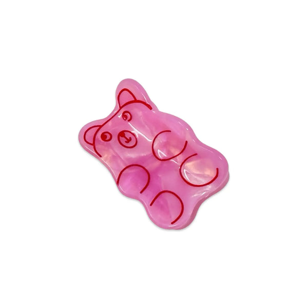 Mini Pink Gummy Bear Hair Claw Clip