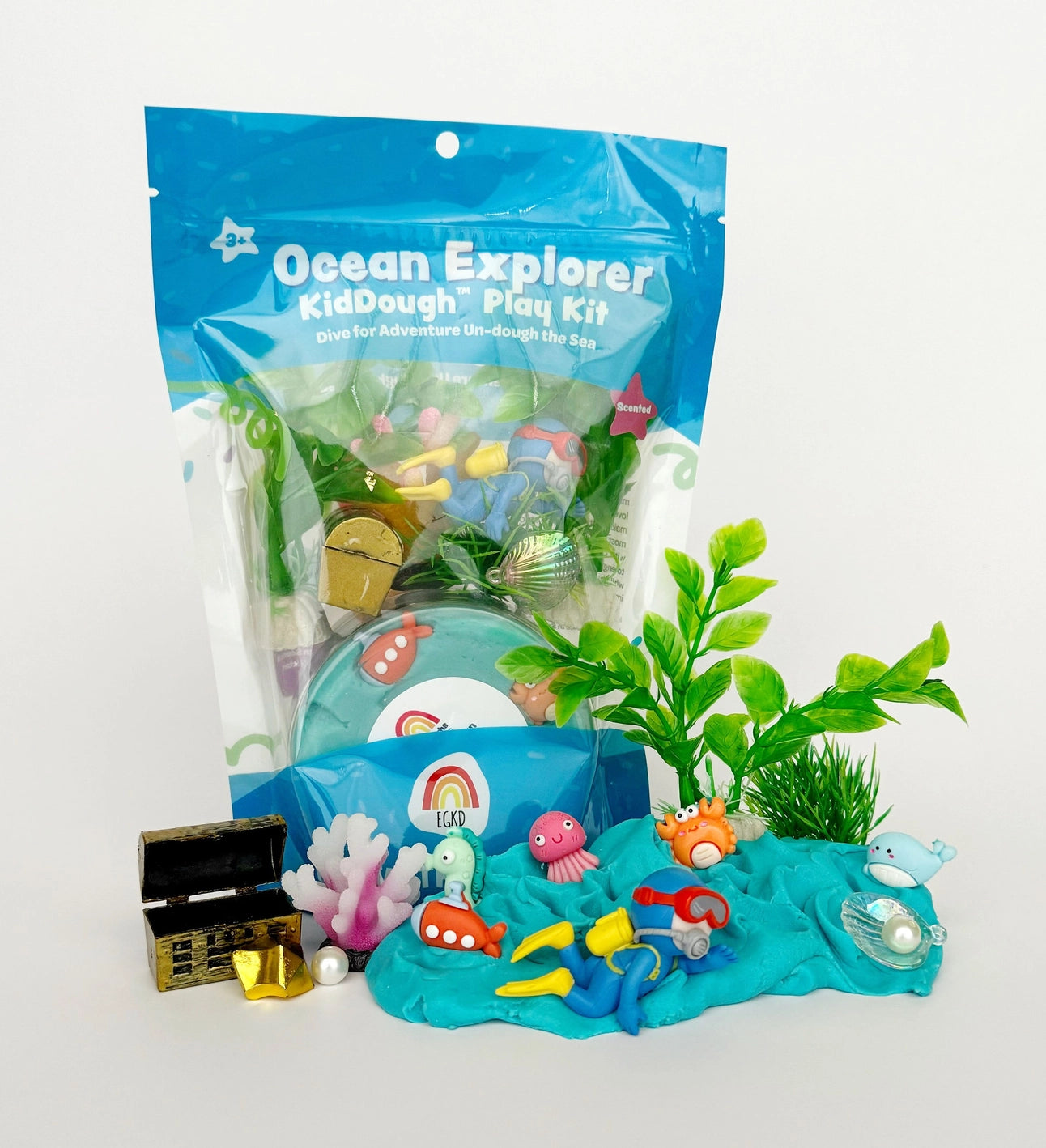 Ocean Explorer (Blue Hawaiian) Kiddough Play Kit - Where The Sidewalk Ends Toy Shop