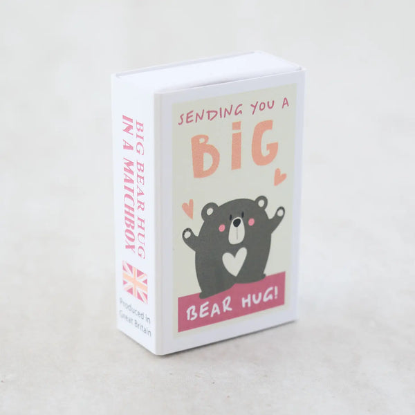 Big Bear Hug Wool Felt Bear in A Matchbox - Where The Sidewalk Ends Toy Shop