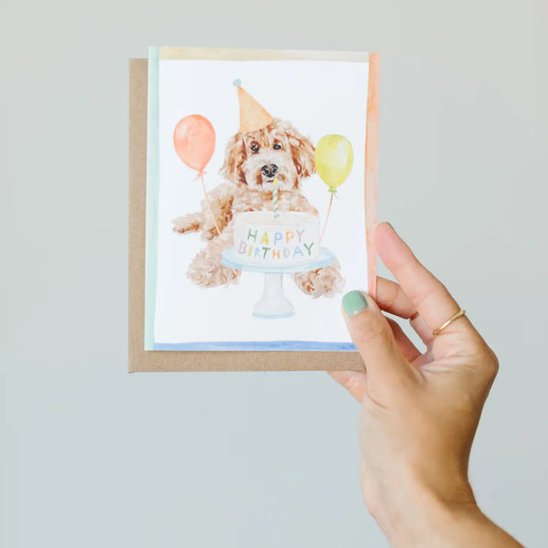 Birthday Dog Greeting Card - Where The Sidewalk Ends Toy Shop