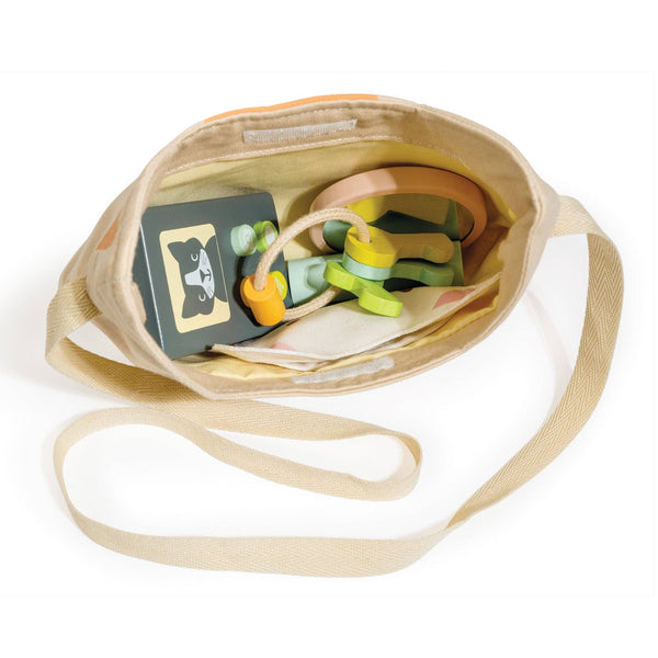 Wooden Kitten Handbag Pretend Play Set