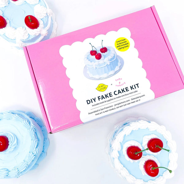 Blue Cherry Fake Cake Craft Kit - Where The Sidewalk Ends Toy Shop