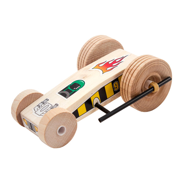 Rubberband Roadster Wooden Racecar Kit