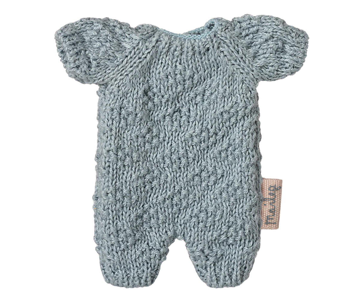Knitted suit, Micro - Blue