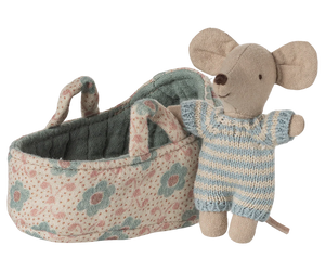 Baby mouse in carry cot - Blue