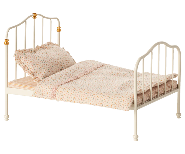 Vintage bed, Mouse - Off white