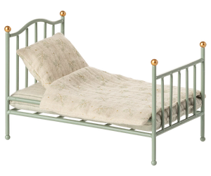 Vintage single bed, Mouse - Mint