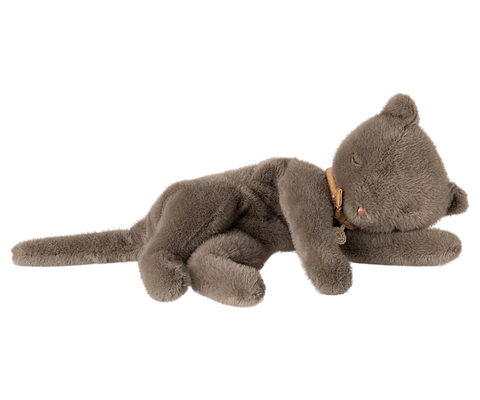 Sleeping kitten plush, Medium - Grey
