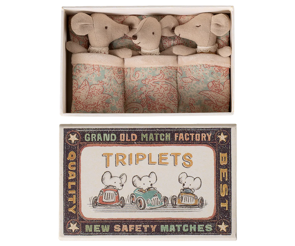 Triplets, Baby mice in matchbox - Checker - Where The Sidewalk Ends Toy Shop