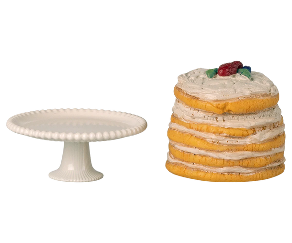 Party cake and cake stand, Mouse - Off white - Where The Sidewalk Ends Toy Shop