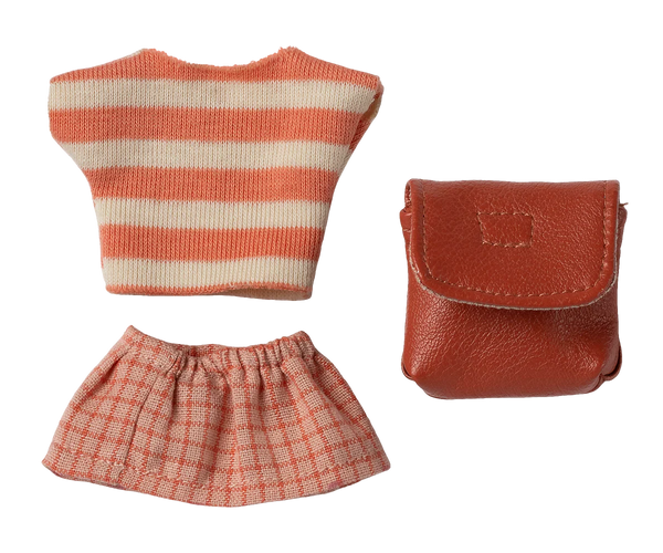 Clothes and bag, Big sister mouse - Coral - Where The Sidewalk Ends Toy Shop
