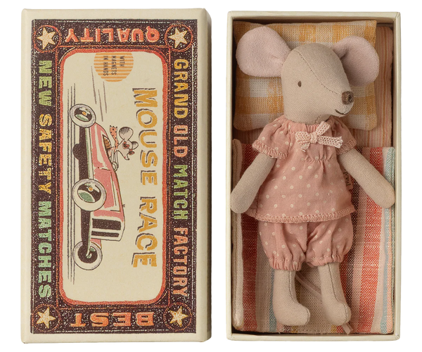 Big sister mouse in matchbox - Where The Sidewalk Ends Toy Shop