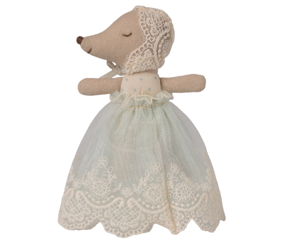 Baby mouse in gown - Mint - Where The Sidewalk Ends Toy Shop