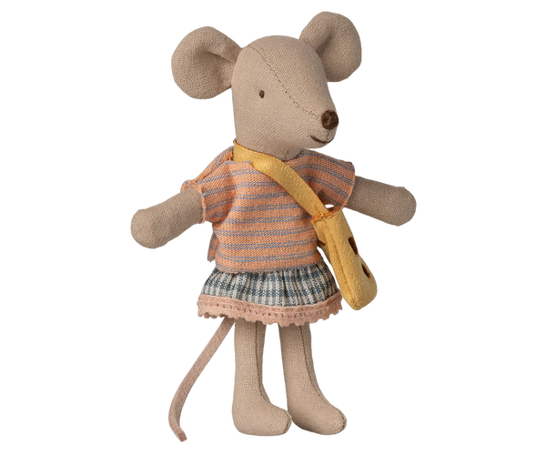 Little sister mouse with bag - Where The Sidewalk Ends Toy Shop