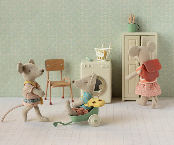 Tricycle mouse, Big sister - Coral- New - Where The Sidewalk Ends Toy Shop