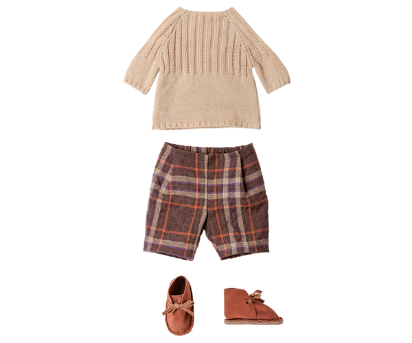 Pants and knitted sweater, Size 4 - Off white