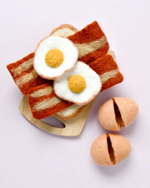 Felt Bacon and Eggs Breakfast Set - Where The Sidewalk Ends Toy Shop