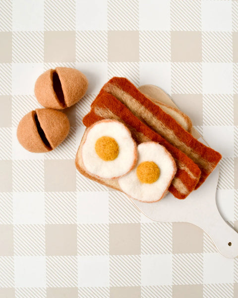 Felt Bacon and Eggs Breakfast Set - Where The Sidewalk Ends Toy Shop