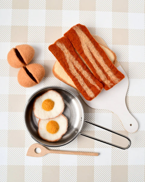 Felt Bacon and Eggs Breakfast Set - Where The Sidewalk Ends Toy Shop