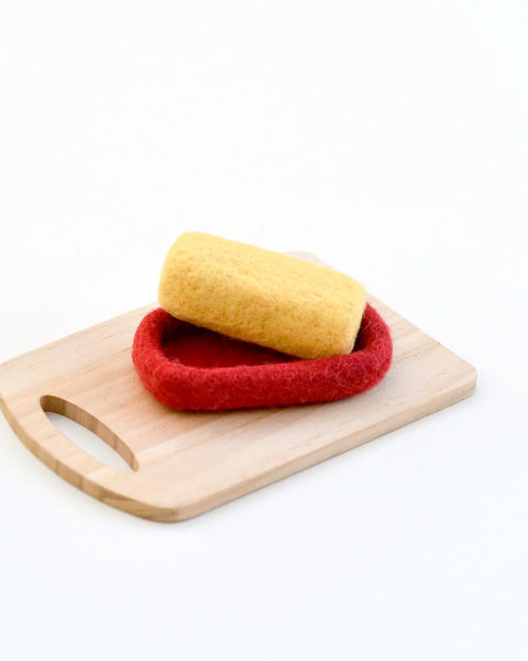 Felt Butter on Dish (2 Pieces) - Where The Sidewalk Ends Toy Shop