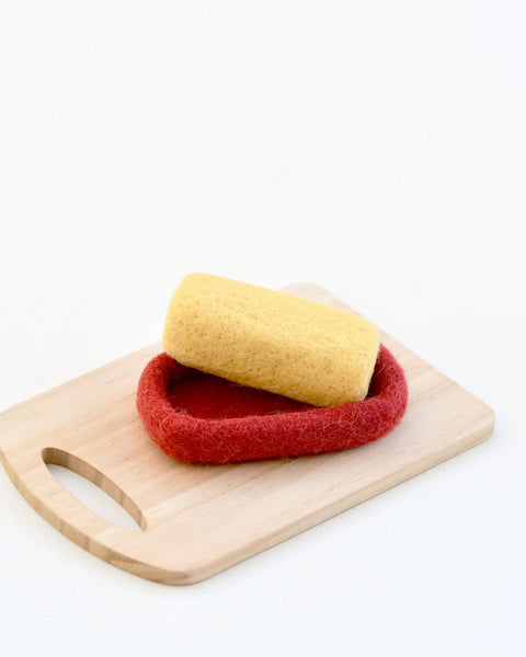 Felt Butter on Dish (2 Pieces) - Where The Sidewalk Ends Toy Shop