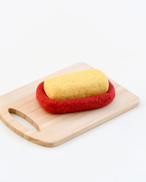 Felt Butter on Dish (2 Pieces) - Where The Sidewalk Ends Toy Shop