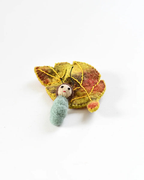 Felt Birch Leaf Baby - Where The Sidewalk Ends Toy Shop