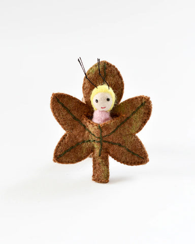 Felt Chestnut Leaf Baby - Where The Sidewalk Ends Toy Shop