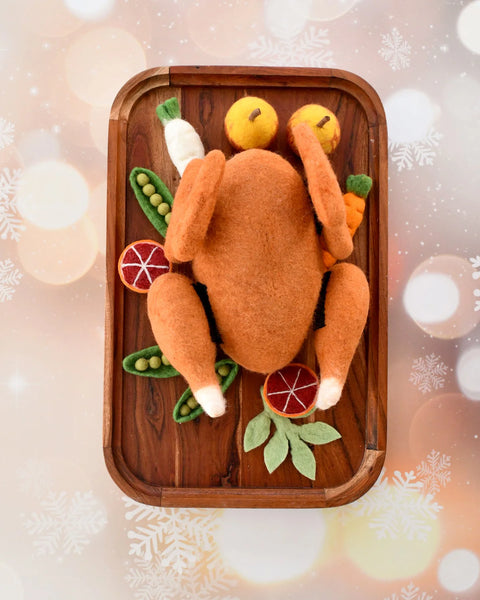 Felt Roast Turkey Play Food Set - Where The Sidewalk Ends Toy Shop