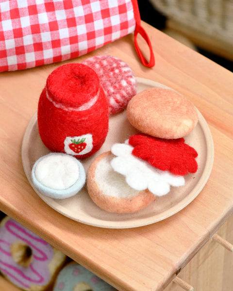 Felt Strawberry Jam and Scones Set - Where The Sidewalk Ends Toy Shop