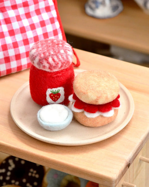 Felt Strawberry Jam and Scones Set - Where The Sidewalk Ends Toy Shop