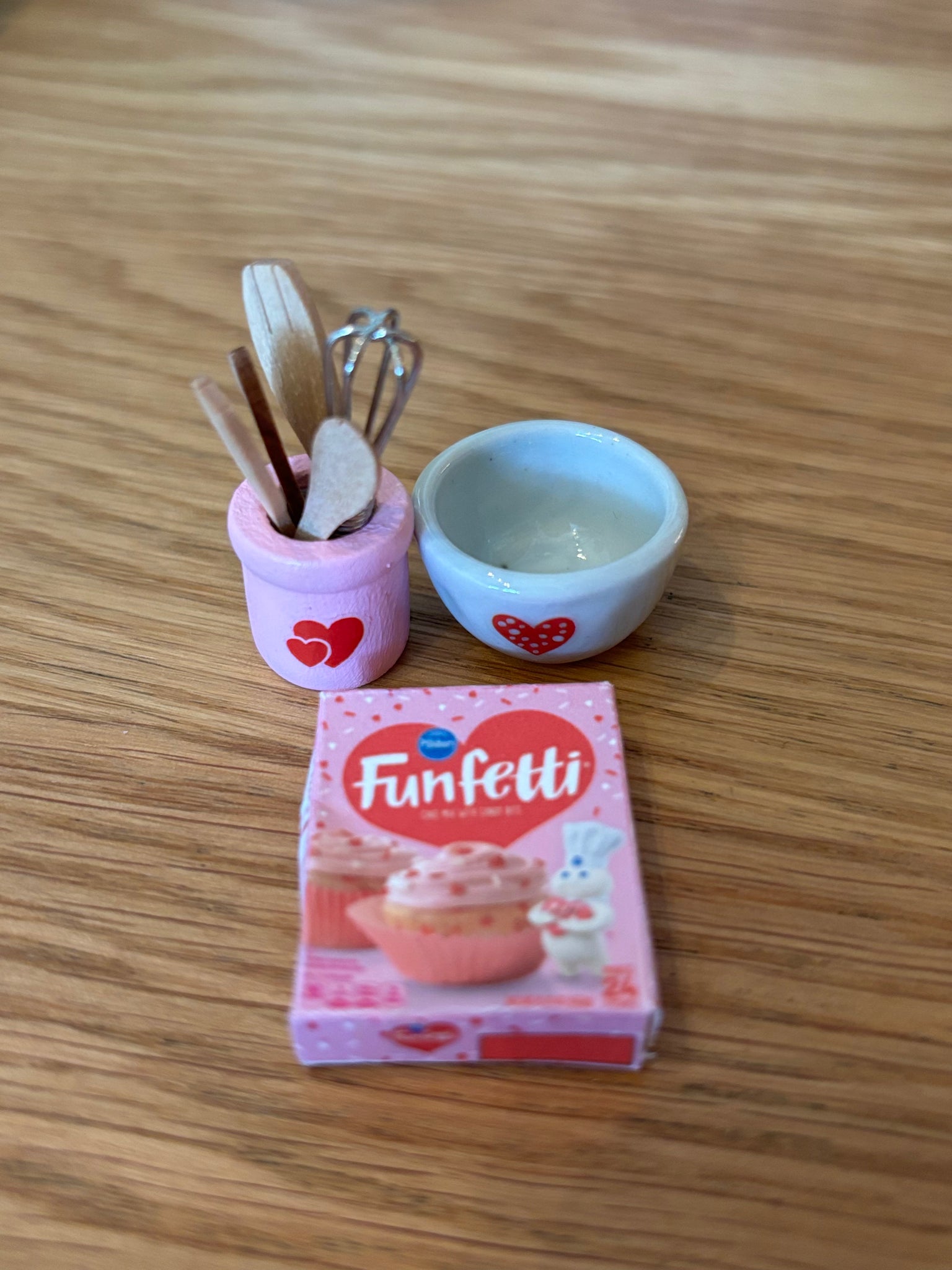 Pink Miniature Baking Set 1:12 Scale– Where The Sidewalk Ends Toy Shop