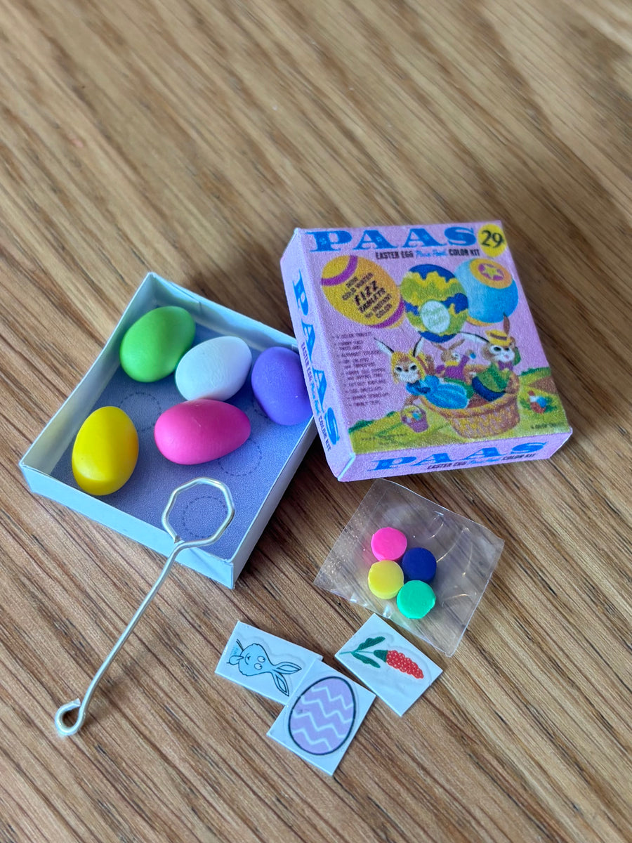 Miniature Easter Egg Decorating Kit 1:12 Scale | Where The Sidewalk ...