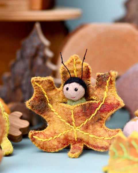 Felt Maple Leaf Baby - Where The Sidewalk Ends Toy Shop