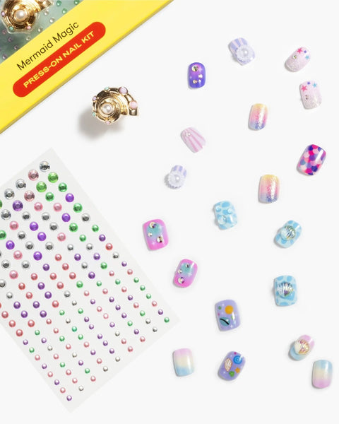 Mermaid Press On Nail Kit - Where The Sidewalk Ends Toy Shop