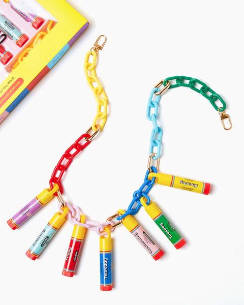 Days of the Week Lip Balm Necklace - Where The Sidewalk Ends Toy Shop