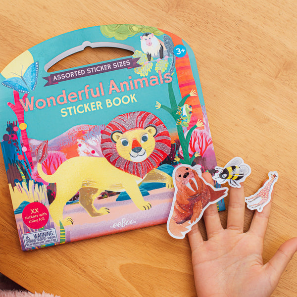 Wonderful Animals Shiny Stickers Book - Where The Sidewalk Ends Toy Shop