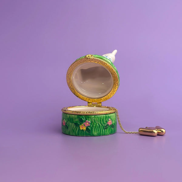 Bunny Picnic Hand Painted Trinket Box - Where The Sidewalk Ends Toy Shop