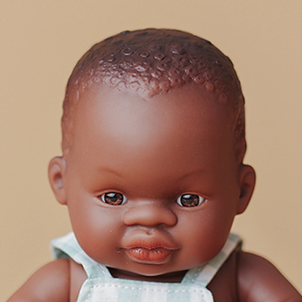 Baby Jalen Doll- Boy Check Outfit - Where The Sidewalk Ends Toy Shop