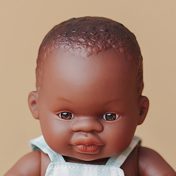 Baby Jalen Doll- Boy Check Outfit - Where The Sidewalk Ends Toy Shop