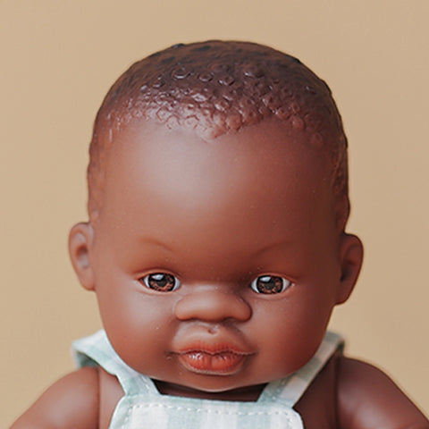 Baby Jalen Doll- Boy Check Outfit - Where The Sidewalk Ends Toy Shop