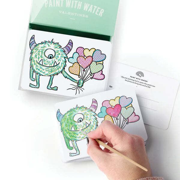 Paint with Water Valentines - Monster - Where The Sidewalk Ends Toy Shop