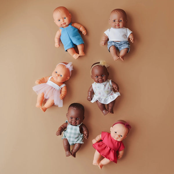 Baby Jalen Doll- Boy Check Outfit - Where The Sidewalk Ends Toy Shop