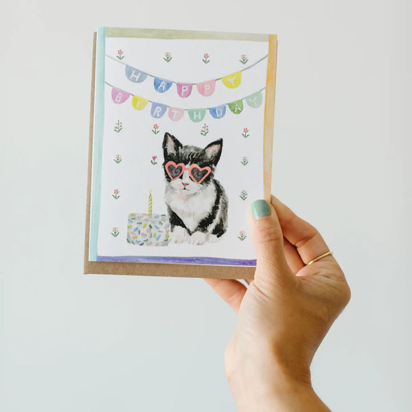 Birthday Cat Greeting Card - Where The Sidewalk Ends Toy Shop