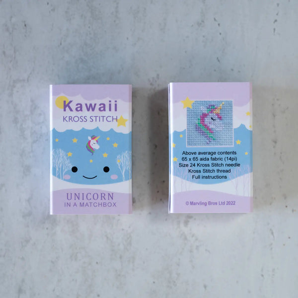 Kawaii Unicorn Mini Cross Stitch Kit - Where The Sidewalk Ends Toy Shop