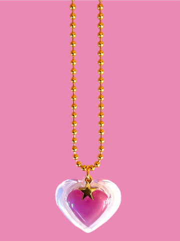 "Lip Gloss Heart" Necklace