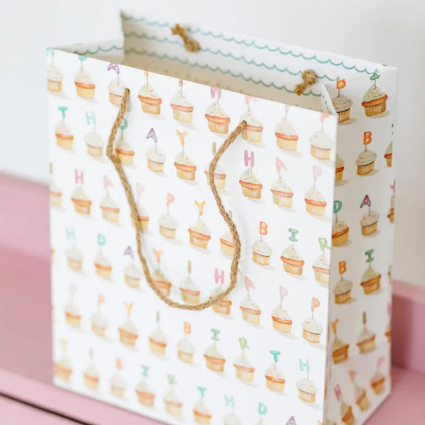 Birthday Cupcakes Gift Bag - Where The Sidewalk Ends Toy Shop
