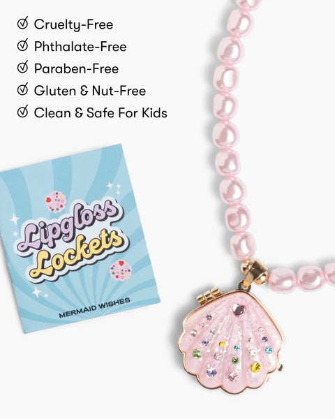 Sparkle Shell Lipgloss Locket - Where The Sidewalk Ends Toy Shop