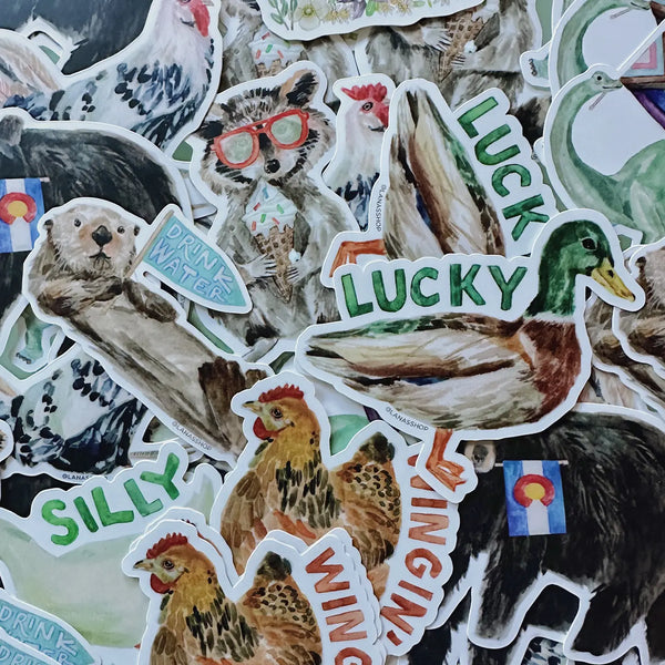 Lucky Duck Sticker - Where The Sidewalk Ends Toy Shop