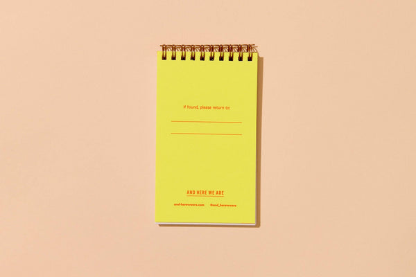 Letterpress Small Spiral Notebook—Red Hearts (Cute, Love)
